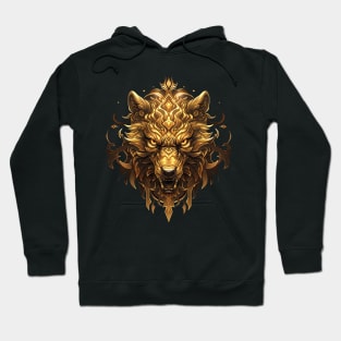 gold wolf Hoodie